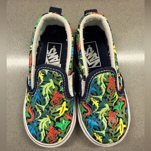 Vans toddler Shark print Slip-on original shoes… Sz. 7!!